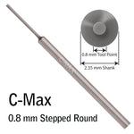 GRS GRAVER STEPPED ROUND BLANK C-MAX 0.8mm
