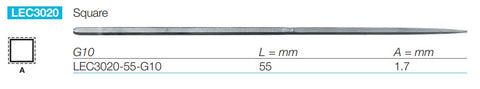 GLARDON BUFF, ESCAP-SQUARE FILE-1.7mm-LEC3020-55-G10