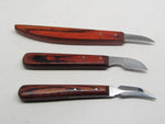 CHIP CARVING KNIFES - THREE SHAPES - SET - 3 PCS