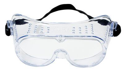 3M- VENTILATED SAFETY GOGGLES, CLEAR LENS